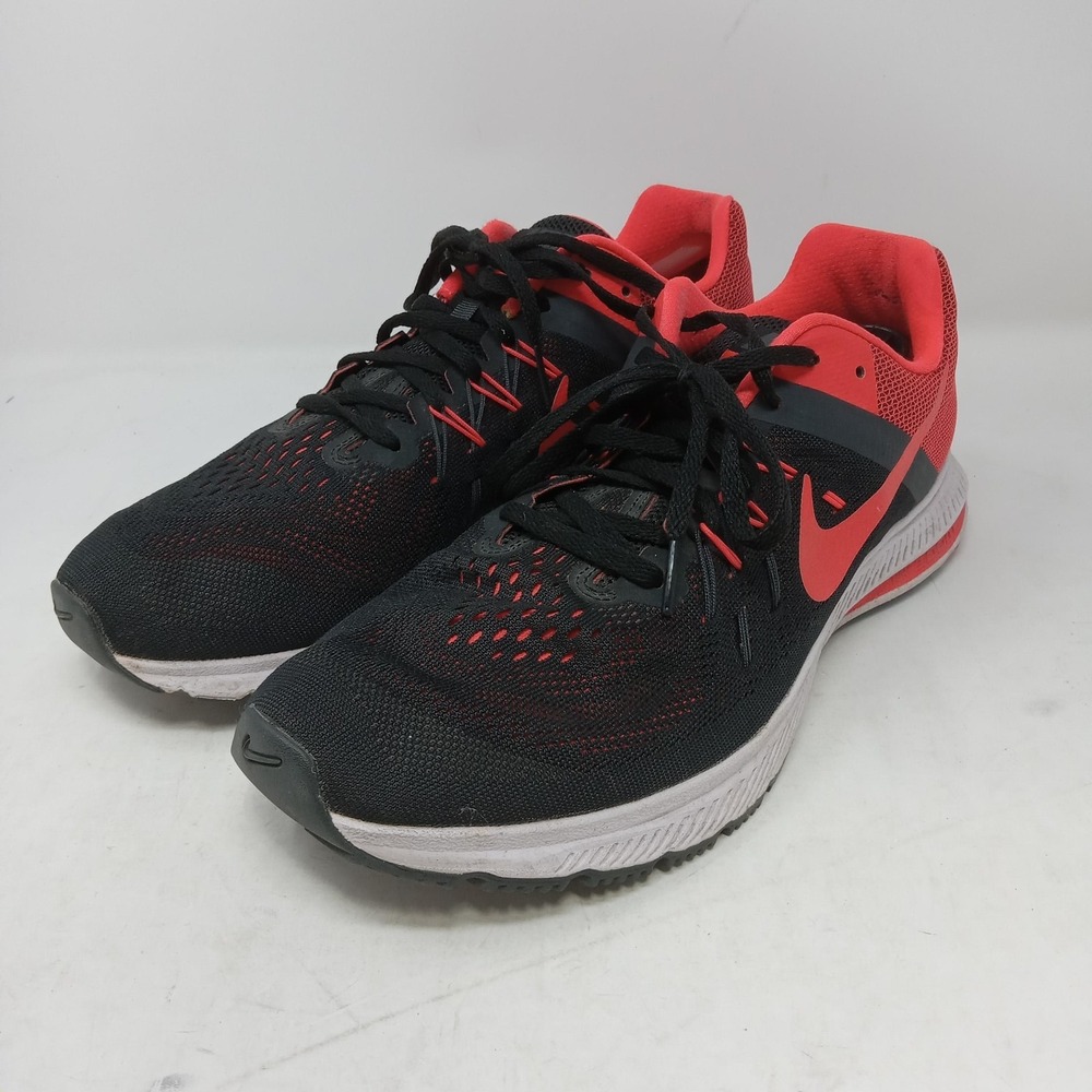 Nike Zoom Winflo Shoes Mens Size 12 Black Red Running Sneakers 807276-006‎